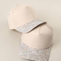 Blank Two Tone Canvas Camo Brim Trucker Hat