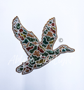 Big Camouflage Mallard Duck Hunting Sequins Patch
