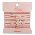 "Shimmer" Coral with Shell Hair Tie Bracelets