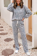 F/W26 Abstract Pullover Drawstring Pants 2pcs Set|S-4X