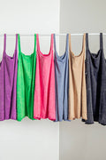 Mineral Washed Knit Mini Dress with Shorts Inside
