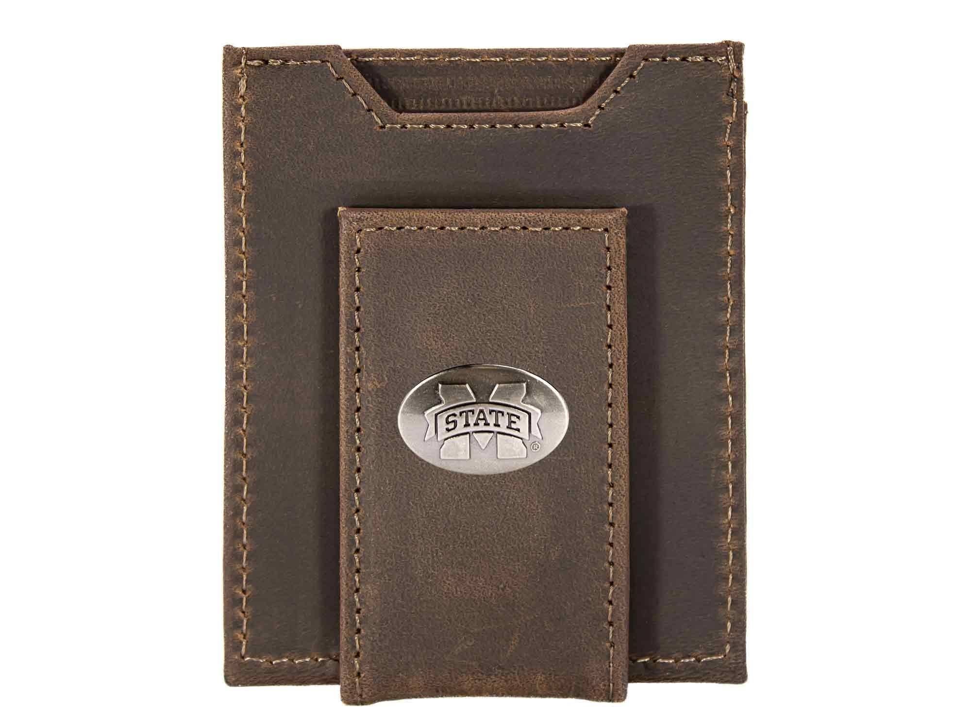 Mississippi State Bulldogs Magnetic Pocket Leather Wallet