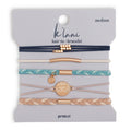 "Protect" Beachy Blues and Sands with Whale Charm Hair Tie Bracelets