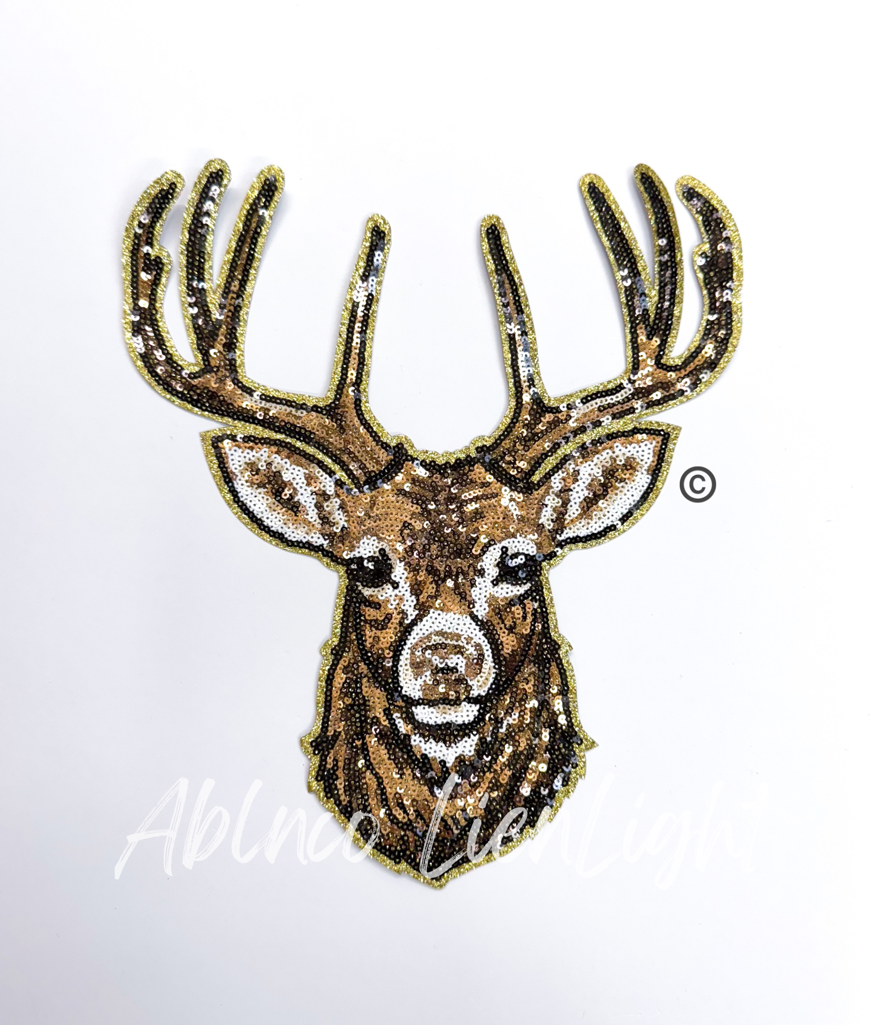 Big Deer Hunting Sequins Patch