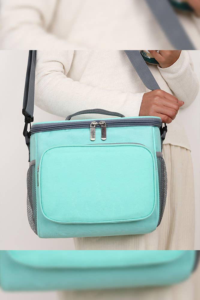 Plain Zipper Closure Pockets Cooler Bag MOQ 3pcs ZZKF833