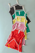 Front Slit Activewear Mini Dress W/ Inside Shorts