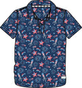 Boys Red White & Boom Fireworks Knit Short Sleeve Performance Polo