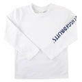 Boys White Long Sleeve Logo Rash Guard(1)