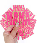 MAMA hot pink 4” embroidery patch trucker hat patch iron on
