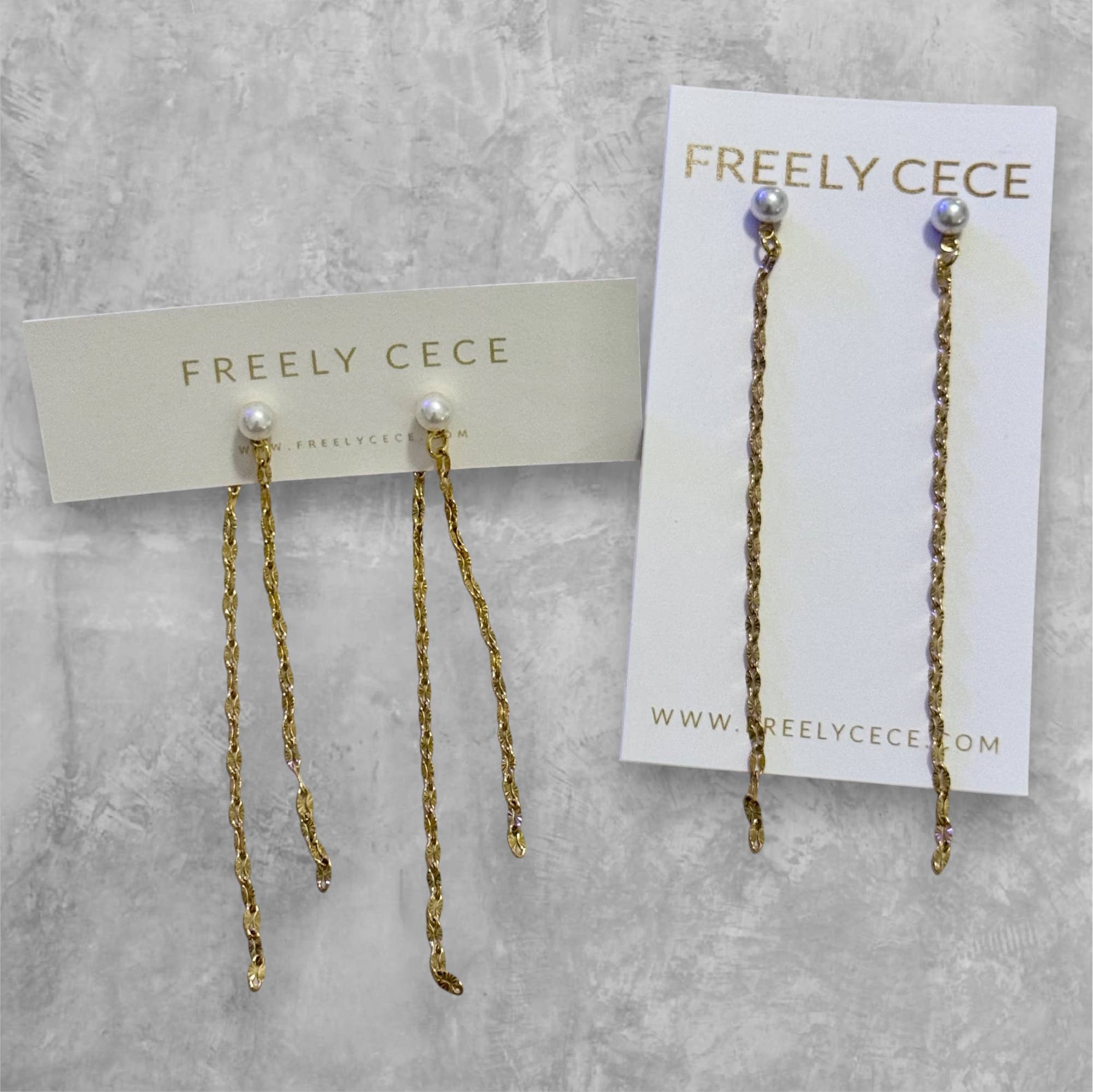 Pearl Chain Duster Earrings: Single or Double