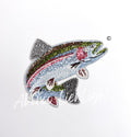 Rainbow Trout Fish Fishing Sequin Patch - Large