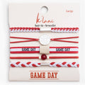 "Game Day" Crimson & White Hair Tie Bracelets