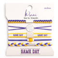 "Game Day" Purple & Yellow Hair Tie Bracelets