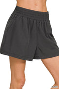 SOFT WOVEN LINED SHORTS WITH POCKET