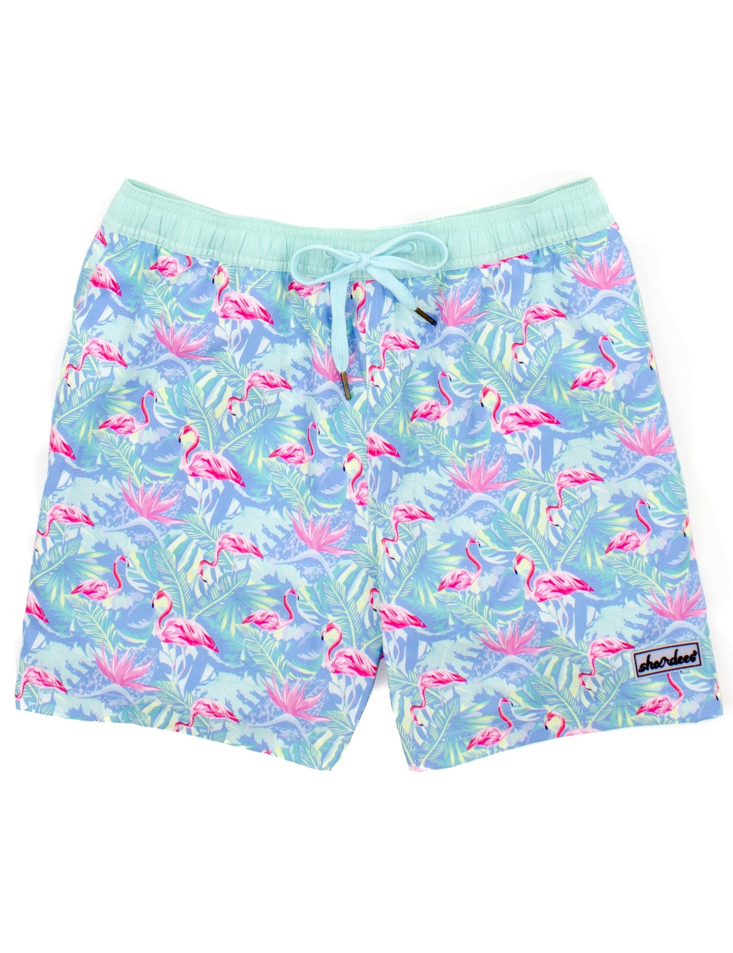 Floral Flamingo Swim Trunks