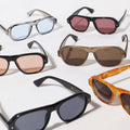 Women's Oval Frame Tinted Lens Sunglasses