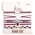 "Game Day" Maroon & Gray Hair Tie Bracelets