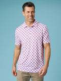Men's Freedom Flags Knit Short Sleeve Performance Polo