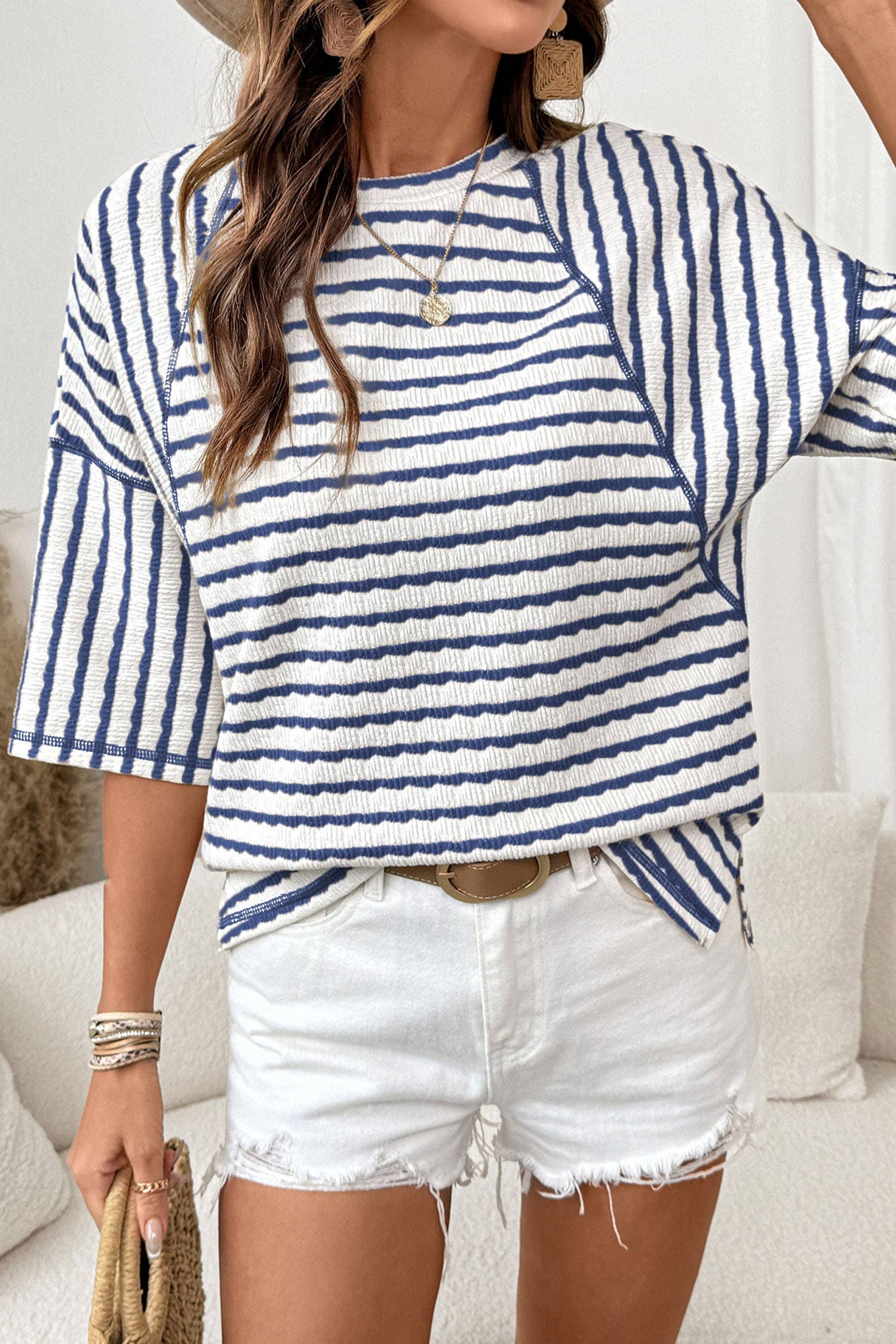Nautical Striped Top |S-4X