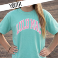 Lulu Mac Polka Dot Chalky Mint Youth Comfort Colors Tee