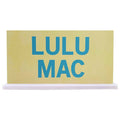 LULU MAC LOGO SIGN YELLOW WITH LIGHT BLUE