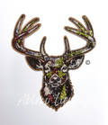Big Camo Deer Hunting Sequins Patch