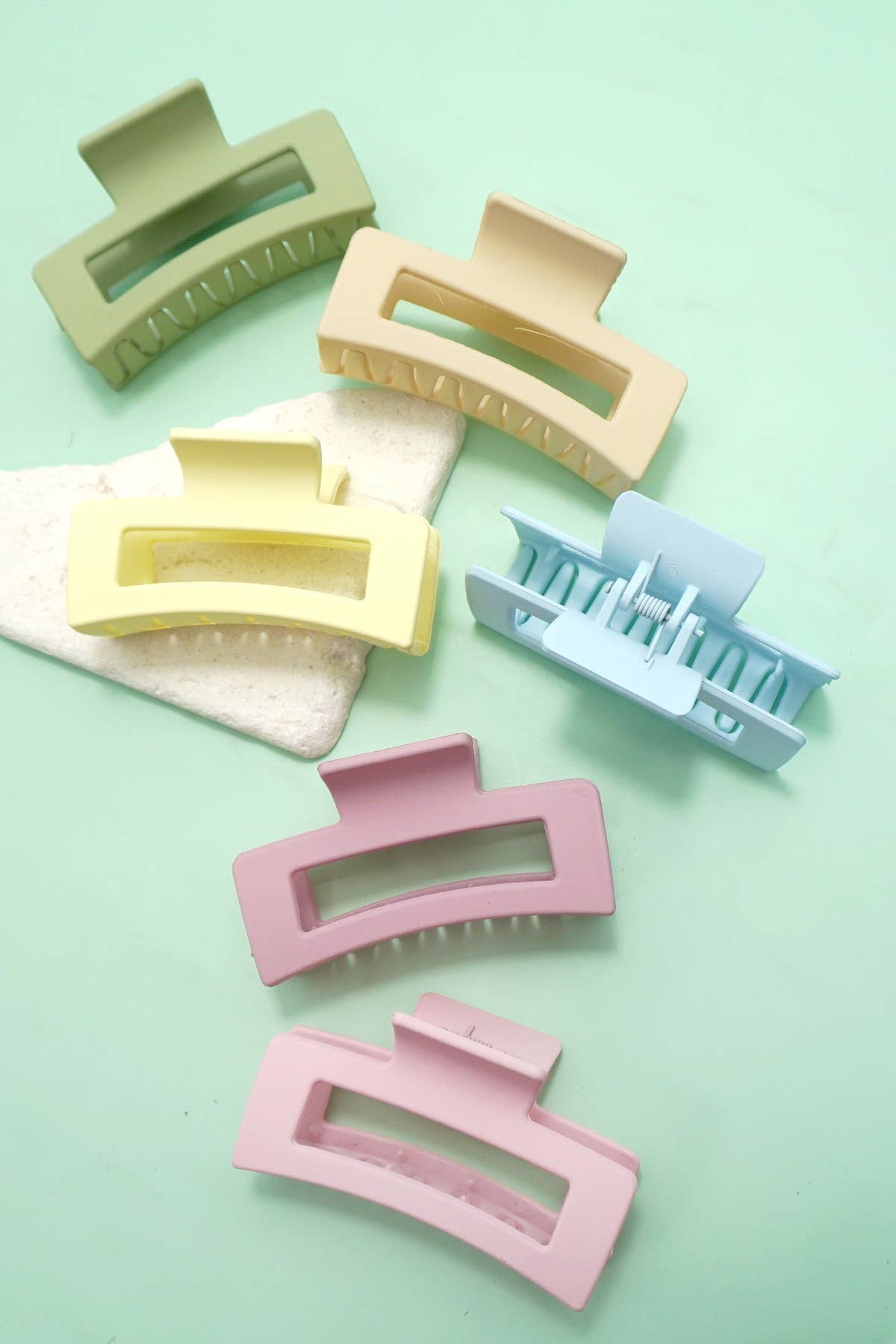 JUMBO CLASSIC HAIR CLAW CLIPS 12PCS PACK | 21H0244-12 Pack