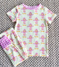 Pink Scarecrow Two Piece Pajama Set