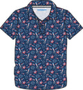 Men's Red White & Boom Fireworks Knit Short Sleeve Performance Polo
