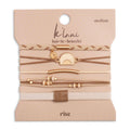 "Rise" Cream and Tan With Gold and Sun Accents Hair Tie Bracelets