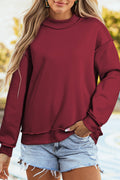 HOT Oversize Reversible Mock Neck Sweatshirt| S-4X