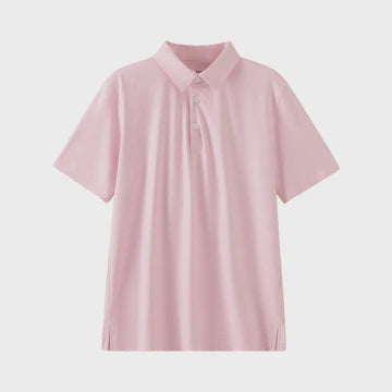 Kids Micro Pink & White Polo