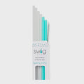 Swig Life Clear + Aqua Reusable Straw Set