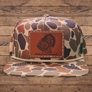 Leather Turkey Patch, Classic Duck Camo Rope Hat